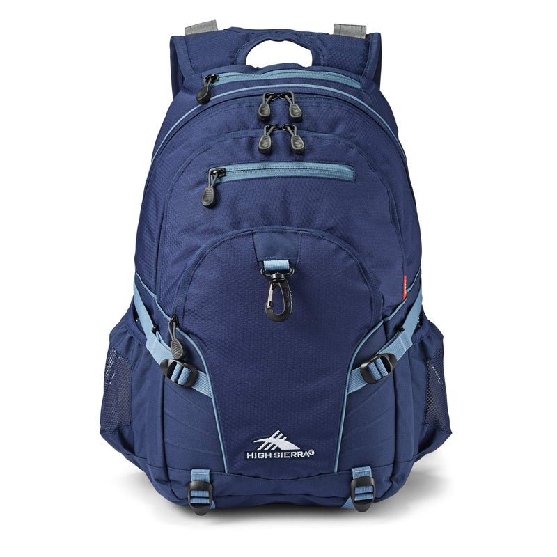 High Sierra Loop Backpack, Travel, or Work Bookbag with tablet sleeve, One Size, True Navy/Graphite Blue - Image 4